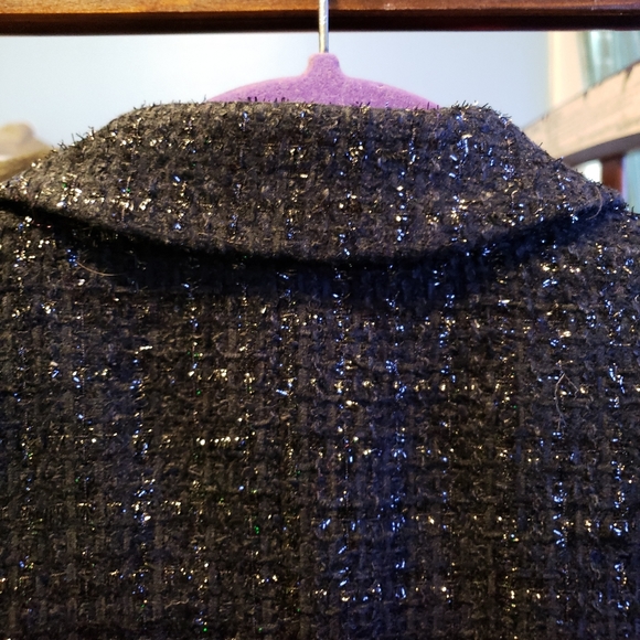 I ❤ Ronson Black Sparkle Twead Multi Zip Jacket - Picture 4 of 7